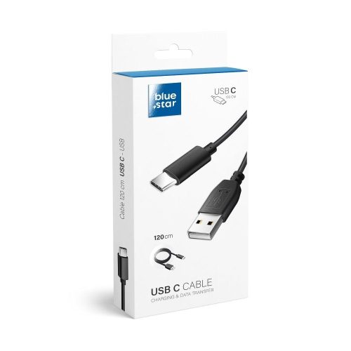 BLUE STAR LITE cable 3A USB A to Type C 1,2 m black