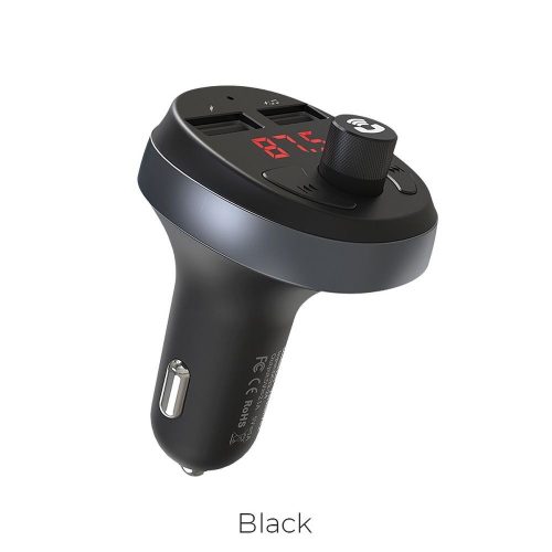 HOCO car charger 2 x USB A + transmitter FM BT E41
 black