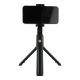 Combo selfie stick with tripod and remote control bluetooth black K07