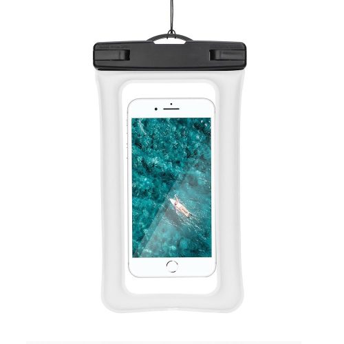 Waterproof bag for mobile phone with plastic closing AIRBAG creamy white