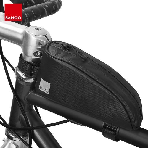 SAHOO bike bag on the bicycle frame with zip waterproof 0,3L 122051 black