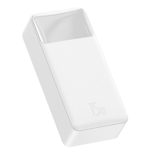 BASEUS powerbank 30 000 mAh + cable USB A do Micro USB PD QC3.0 3A 15W PPBD050202 white