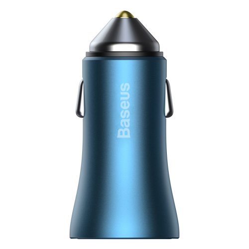 BASEUS car charger USB A + Type C + cabel Type C to Lightning PD QC4.0 3A 40W TZCCJD-03 blue