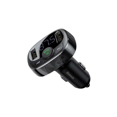 BASEUS car charger 2 x USB A + transmitter FM BT 3,4A S-09A CCMT000001 black