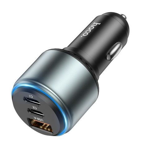 HOCO car charger USB A + 2 x Type C PD QC 95W NZ9 black