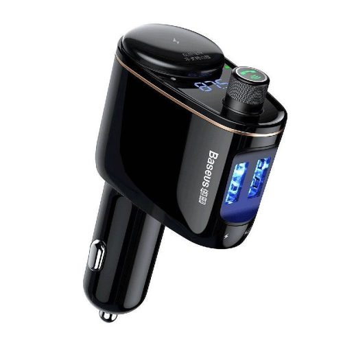 BASEUS car charger 2 x USB A + transmitter FM BT 3,4A S-06 CCHC000001 black