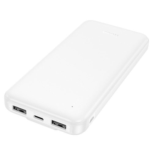 HOCO powerbank 10 000 mAh with cables Type C + Lightning  2A J118 white