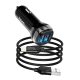 HOCO car charger 2 x USB A + cable USB A to Lightning 2,4A Z40 black