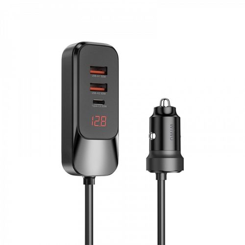 WiWU - Extend Car Charger Wi-QC015 120W PD+QC 2xUSB A + 2xUSB C