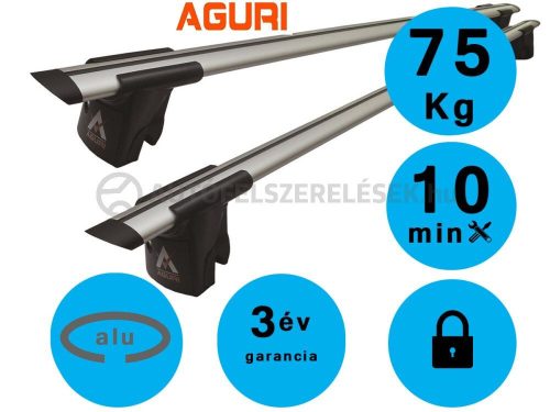 Aguri runner 120 cm A/B alumínium tetőcsomagtartó tetőkorlátos és tetősínes autókhoz (51024)