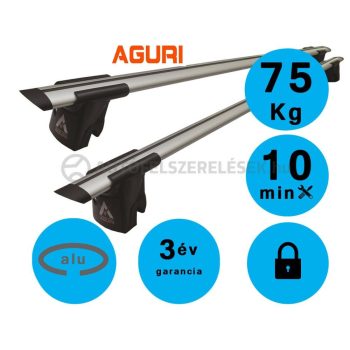   Aguri runner 135 cm C/D alu tetőcsomagtarto tetőkorlatos es tetősines autokhoz (51030)