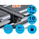 Aguri runner 135 cm C/D fekete alumínium tetőcsomagtartó tetősínes autókhoz (51031)