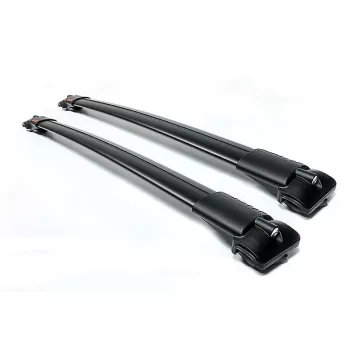   Aguri prestige S12 fekete alumínium tetőcsomagtartó tetőkorlátos autókhoz (51623) (P6 + P4)