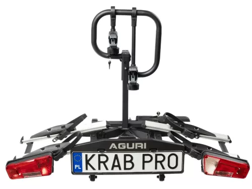 Aguri Krab PRO 2 darabos kerékpártartó vonóhorogra, ezüst (53018)