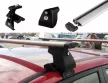 Amos D-1 szélzajmentes alumínium zárható tetőcsomagtartó normál tetős autókhoz 3 ajtós autókhoz