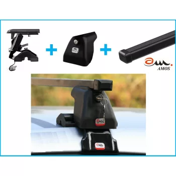   Amos D-3 acél zárható tetőcsomagtartó normál tetős autókhoz 3 ajtós autókhoz