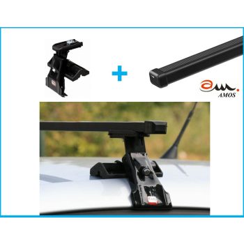   Amos D-4 acél tetőcsomagtartó normál tetős autókhoz nem zárható 3 ajtós autókhoz