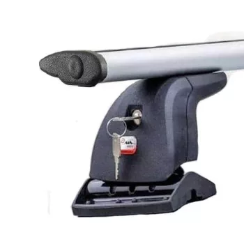   Amos Beta104 szélzajmentes alumínium zárható tetőcsomagtartó fixpontos autókhoz