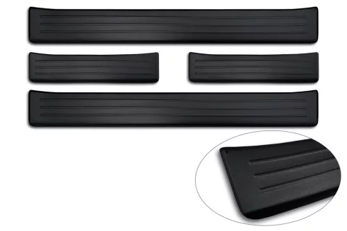 Avisa fekete matt acél küszöbvédő dombornyomott "Lines" (4 darabos) OMODA 9 2024->