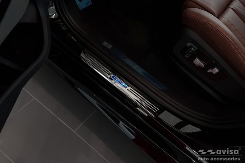Avisa küszöbvédő kék "HYBRID" (4 darabos) BMW X6 III G06 2019->acél fekete fényes