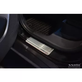   Avisa ezüst szatén acél küszöbvédő "Lines" (4 darabos) OUTLANDER III OUTLANDER III 2012-2015, FL2015-2017. FL2017-2022/PHEV 2014-2015 stb.