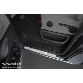   Avisa ezüst szatén acél küszöbvédő "Exclusive" új verzió (2 darabos) MERCEDES V Class W447/VITO III 2014->