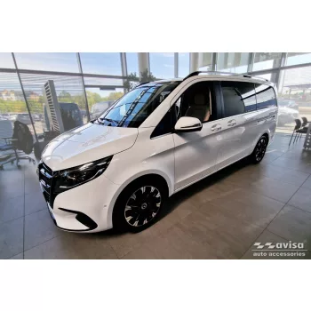   Avisa fekete matt 3 mm bordázott alumínium küszöbvédő mintás (2 darabos) MERCEDES V CLASS W447/VITO III 2014->