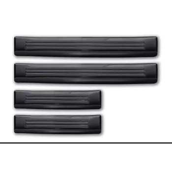   Avisa fekete matt acél küszöbvédő dombornyomott "Lines" (4 darabos) OPEL FRONTERA 2024->/ FRONTERA Electric 2024->