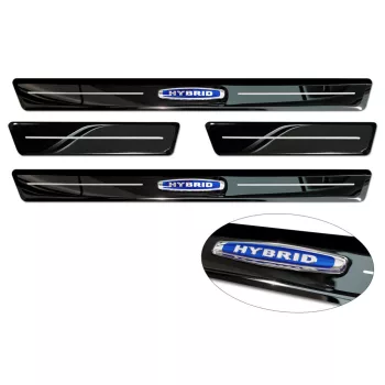   Avisa fekete tüköracél küszöbvédő kék "HYBRID" (4 darabos) VOLVO V90 combi 2016->, VOLVO V90 Cross Country 2016->