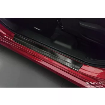   Avisa fekete acél küszöbvédő dombornyomott "Lines" (4 darabos) SUZUKI SWIFT VII hatchback 5d 2024->