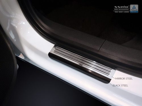 Avisa küszöbvédő double colours SEAT ATECA 5d crossover 2016-2020, FL2020->fekete acél szatén ezüst
