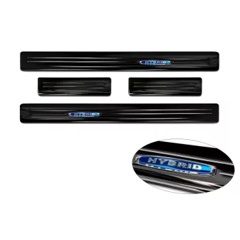   Avisa fekete tüköracél küszöbvédő blue "hybrid"(4 pcs) HYUNDAI KONA crossover 2017-2020, FL2020->2023