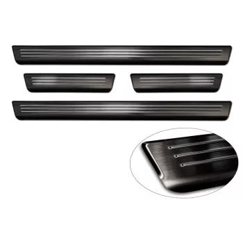   Avisa fekete acél küszöbvédő dombornyomott "Lines" (4 darabos) HYUNDAI KONA II 2023->, MG 3 III 2024->, MG ZS II 2024->