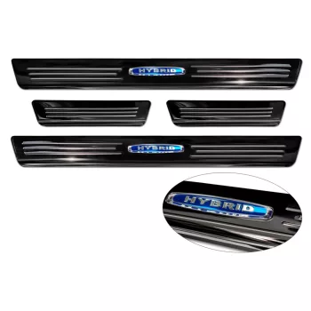   Avisa fekete tüköracél küszöbvédő kék "HYBRID" (4 darabos) FORD KUGA III 2019-2024 FL 2024->