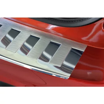   Avisa ezüst szatén/ezüst tüköracél lökhárítóvédő bordázott, szálcsiszolt HONDA CIVIC tourer 2014-2015, FL2015->