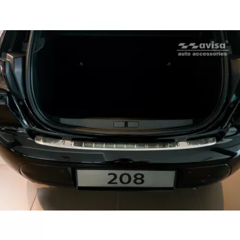   Avisa ezüst szatén acél lökhárítóvédő PEUGEOT 208 II hatchback 5D 2019-2023, FL.2023->
