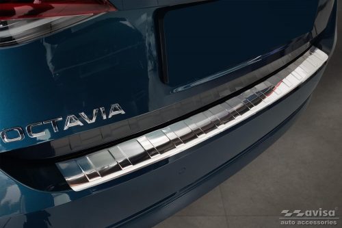 Avisa lökhárítóvédő, uj hajlitott dizajn SKODA OCTAVIA IV liftback 2019->acel ezüst szaten