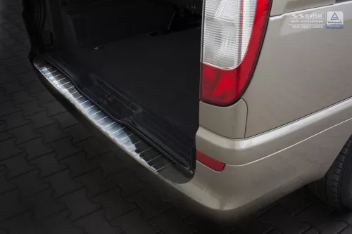 Avisa ezüst szatén acél lökhárítóvédő MERCEDES W639 VITO/VIANO 2003-2014
