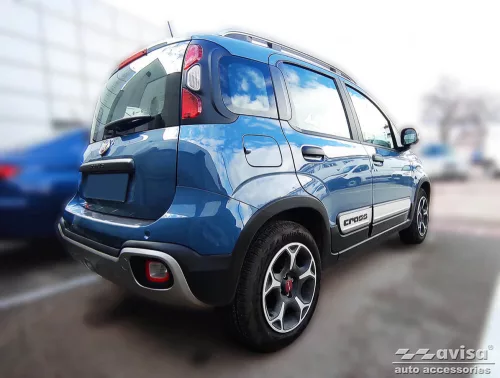 Avisa ezüst szatén acél lökhárítóvédő FIAT PANDA III Cross 2020->, FIAT PANDA III Cross Hybrid 2020->