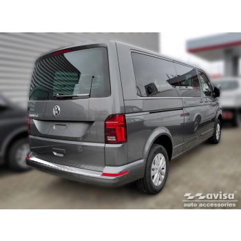  Avisa ezüst szatén acél lökhárítóvédő hosszabb kivitel VOLKSWAGEN T6 Caravelle 2015-2019, FL2019-2024