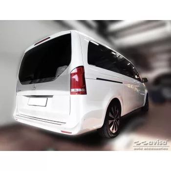   Avisa ezüst tüköracél lökhárítóvédő hosszabb kivitel MERCEDES V Class W447/VITO III/Marco Polo 2014-2019, FL2019-2024, FL 2024->