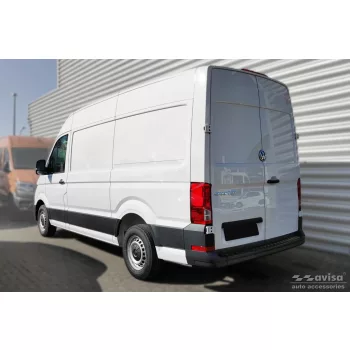   Avisa fekete matt 3 mm bordázott alumínium lökhárítóvédő VOLKSWAGEN CRAFTER II 2017-2024, FL 2024->