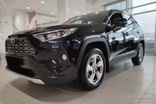 Avisa fekete matt 3 mm bordázott alumínium lökhárítóvédő TOYOTA RAV4 V generation/Hybrid 2018->