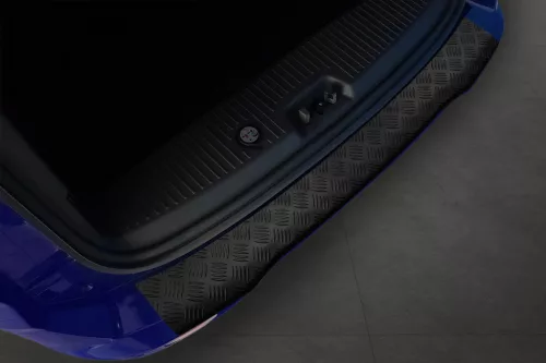 Avisa fekete matt 3 mm bordázott alumínium lökhárítóvédő TOURNEO COURIER I 2014-FL.2017, FL2017-2022, TRANSIT COURIER I 2014-FL.2017, FL2017-2022