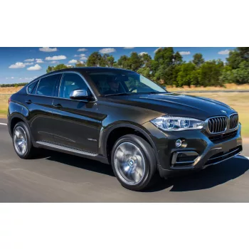   Avisa fekete acél, fekete -piros karbon acél és karbon lökhárítóvédő BMW X6 II F16 2014-2020