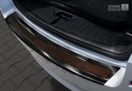 Avisa fekete acél, piros-fekete karbon acél és karbon lökhárítóvédő BMW 5 F11 touring 2010-2013, FL 2013-2017
