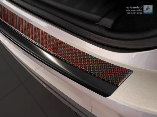 Avisa fekete acél, piros-fekete karbon acél és karbon lökhárítóvédő JAGUAR F-PACE 2016-2020, FL2020->