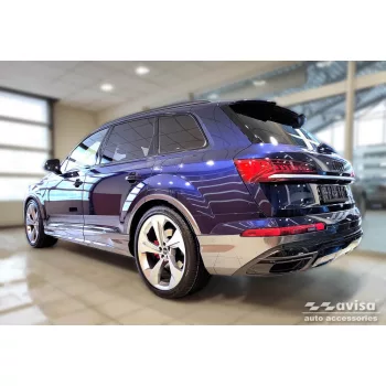  Avisa fekete acél lökhárítóvédő AUDI Q7 II/S-line 2015-2019, FL2019-2024 Fl.2024