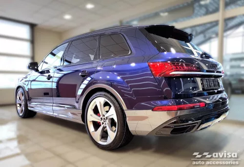 Avisa fekete acél lökhárítóvédő AUDI Q7 II/S-line 2015-2019, FL2019-2024 Fl.2024