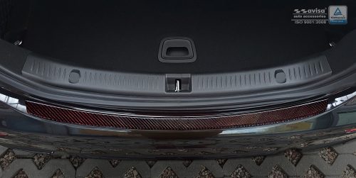 Avisa lökhárítóvédő MERCEDES E Class W213 Limousine 2016-2020, FL2020->3D carbon mintás piros
